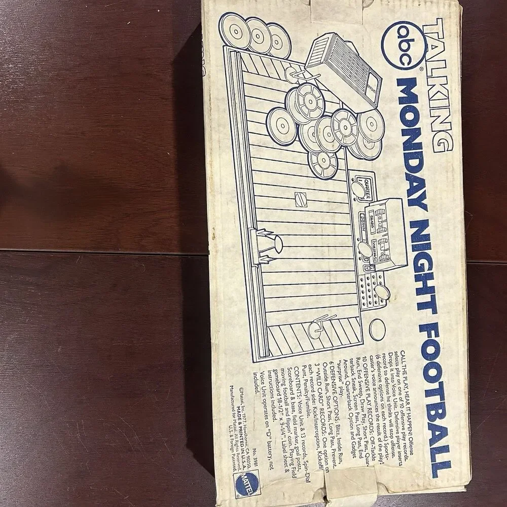 1977 Mattel ABC Talking Monday Night Football Call The Play Sportscaster Game